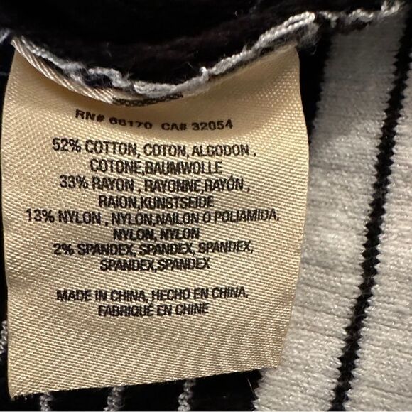 MOTH Midi Knit Dress Velda Asymmetric Stripe Mock Neck - Picture 6 of 7